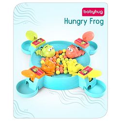 Babyhug Hungry Frog Beads Eating Board Game- Multicolor