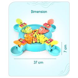 Babyhug Hungry Frog Beads Eating Board Game- Multicolor