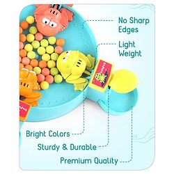 Babyhug Hungry Frog Beads Eating Board Game- Multicolor