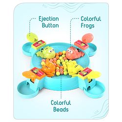 Babyhug Hungry Frog Beads Eating Board Game- Multicolor