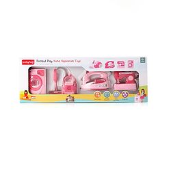 Babyhug Roleplay Home Appliances Set Washing Machine Iron Vacuum Cleaner Sewing Machine- Pink