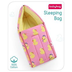 Babyhug Cotton Sleeping Bag Duck Print- Blue