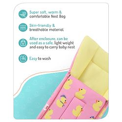 Babyhug Cotton Sleeping Bag Duck Print- Blue