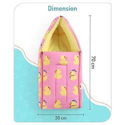 Babyhug Cotton Sleeping Bag Duck Print- Blue