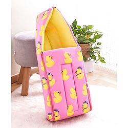 Babyhug Cotton Sleeping Bag Duck Print- Blue