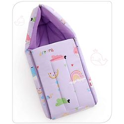 Babyhug Cotton Sleeping Bag Duck Print- Blue
