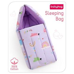 Babyhug Cotton Sleeping Bag Duck Print- Blue