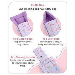 Babyhug Cotton Sleeping Bag Duck Print- Blue