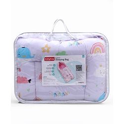 Babyhug Cotton Sleeping Bag Duck Print- Blue