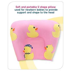 Babyhug Cotton Bedding Set with Mosquito Net Duck Print- Blue