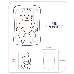Babyhug Cotton Bedding Set with Mosquito Net Duck Print- Blue