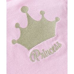 Babyhug Cotton Knit Full Sleeves Sweater with Crown Design - Pink