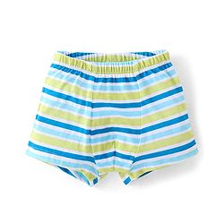 Babyhug 100% Cotton Antibacterial Trunk Briefs Stripes & Lion Print Pack of 3- Blue & Green
