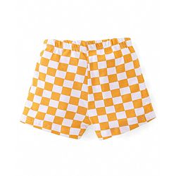 Babyhug 100% Cotton Antibacterial Trunk Briefs Checks & Fox Print Pack of 3- Blue White & Yellow
