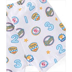 Babyhug 100% Cotton Antibacterial Trunk Briefs Checks & Fox Print Pack of 3- Blue White & Yellow