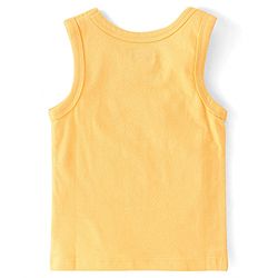 Babyhug 100% Cotton Sleeveless Antibacterial Sando Vests Stripes & Train Print Pack of 3 - Blue Red & Yellow