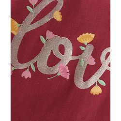 Babyhug Cotton Knit Full Sleeves Floral & Text Print T-Shirts Pack of 3 - Pink Maroon & Green