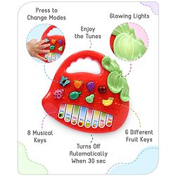 Babyhug Strawberry Musical Piano Keyboard- Red