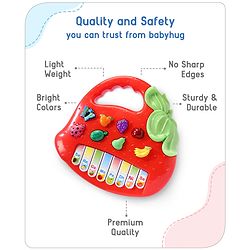 Babyhug Strawberry Musical Piano Keyboard- Red