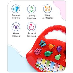 Babyhug Strawberry Musical Piano Keyboard- Red