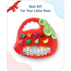 Babyhug Strawberry Musical Piano Keyboard- Red