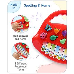Babyhug Strawberry Musical Piano Keyboard- Red