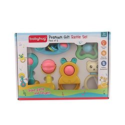 Babyhug Rattle Cum Teether Set Pack of 6 - Multicolor