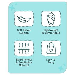 Babyhug Velour Sleeping Bag Baby Animal Print with Embroidery - Pink