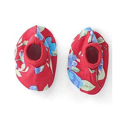 Babyhug 100% Cotton Mittens & Booties Floral Print - Red
