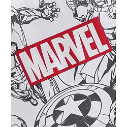 Babyhug 100% Cotton Knit Full Sleeves T-Shirt Avengers Graphics - White
