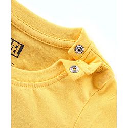 Babyhug 100% Cotton Full Sleeves T-Shirt Captain America Print - Yellow