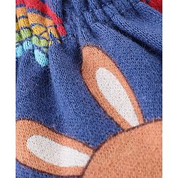 Babyhug 100% Cotton Mittens & Booties Set Animal Print - Blue