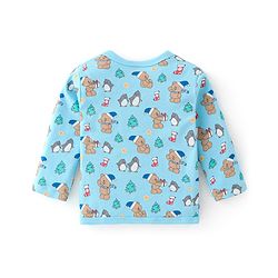 Babyhug 100% Cotton Knit  Full Sleeves Front Open Vests  with Stripe & Teddy Bear Print Pack of 3  - Multicolour