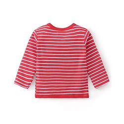 Babyhug 100% Cotton Knit  Full Sleeves Front Open Vests  with Stripe & Teddy Bear Print Pack of 3  - Multicolour