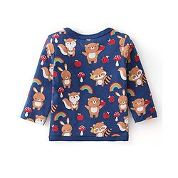 Babyhug 100% Cotton Knit Full Sleeves Front Open Vests Stripes & Fox Print Pack of 3 - Multicolour