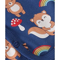 Babyhug 100% Cotton Knit Full Sleeves Front Open Vests Stripes & Fox Print Pack of 3 - Multicolour