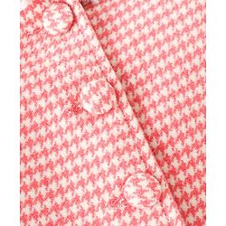 Babyhug Woven Full Sleeves Hooded Jacket Checkered - Red & White
