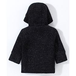 Babyhug Full Sleeves Hooded Jacket - Black