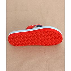 Cute Walk by Babyhug Slip On Flip Flop with Whale Print - Red & Blue