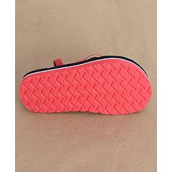 Cute Walk by Babyhug Butterfly Printed Flip Flops with Back Strap - Pink & Navy Blue