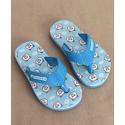 Cute Walk by Babyhug Slip On Flip Flop with Bear Print - Blue
