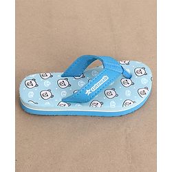 Cute Walk by Babyhug Slip On Flip Flop with Bear Print - Blue