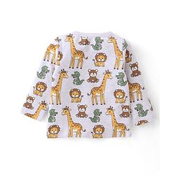 Babyhug 100% Cotton Knit Full Sleeves Front Open Vests Stripes & Animal Print Pack of 3 - Multicolour