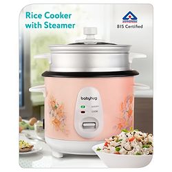 Babyhug Automatic Baby Rice Cooker Cum Food Steamer- Pink