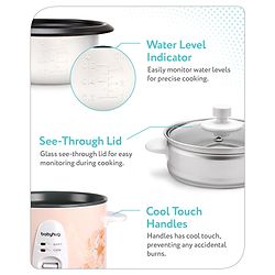Babyhug Automatic Baby Rice Cooker Cum Food Steamer- Pink