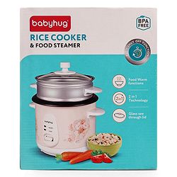 Babyhug Automatic Baby Rice Cooker Cum Food Steamer- Pink