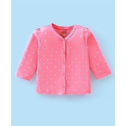 Babyhug 100% Cotton Knit Full Sleeves Front Open Floral & Deer Printed Vests Pack of 3 - Multicolour