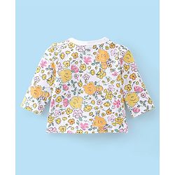 Babyhug 100% Cotton Knit Full Sleeves Front Open Floral & Deer Printed Vests Pack of 3 - Multicolour