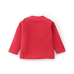 Babyhug 100% Cotton Knit Full Sleeves Solid Colour T-Shirt - Red