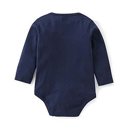 Babyhug 100% Cotton Interlock Knit Full Sleeves Onesies with Legging Stripes & Text Print - Multicolor